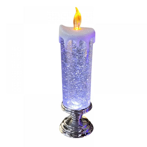 LED Flameless Glitter Candle – Color-Changing with Swirling Water