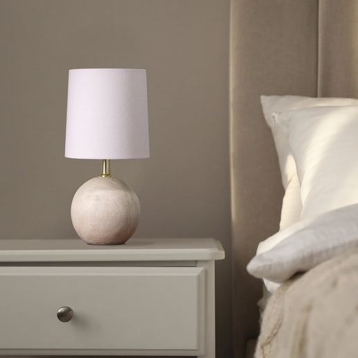 Mini Ball Table Lamp – 12.75" H, Contemporary Accent Lighting