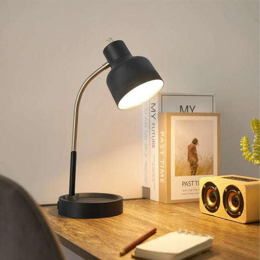 LED Desk Lamp with Catch-All Base and AC Outlet – The Perfect Lighting Solution for Any Workspace!