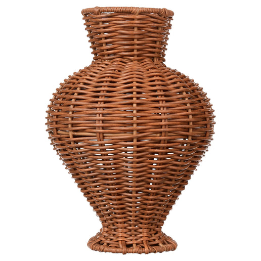 Woven Faux Rattan Decorative Vase